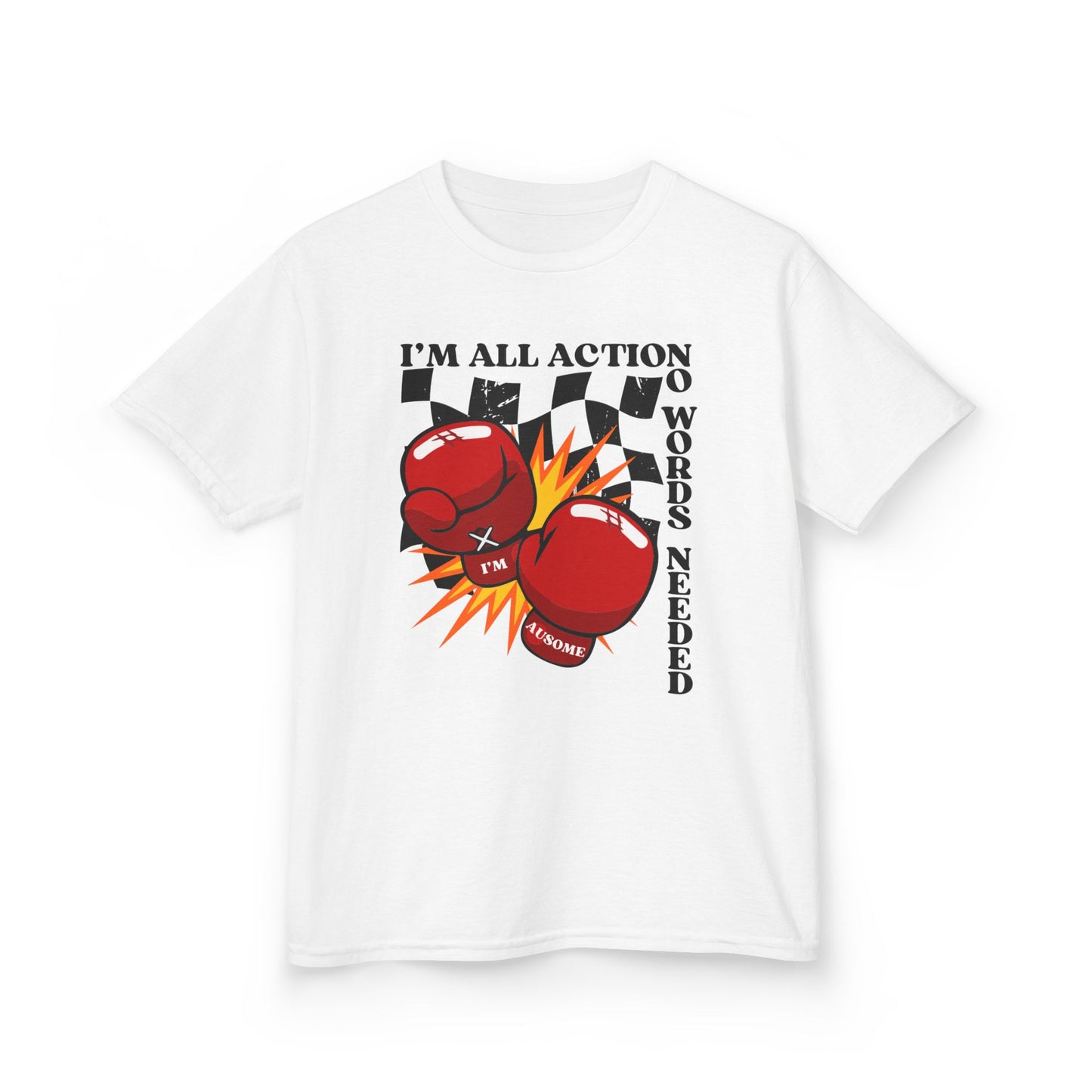 Kids Boxing Action Tee - I'm All Action, No Words Needed