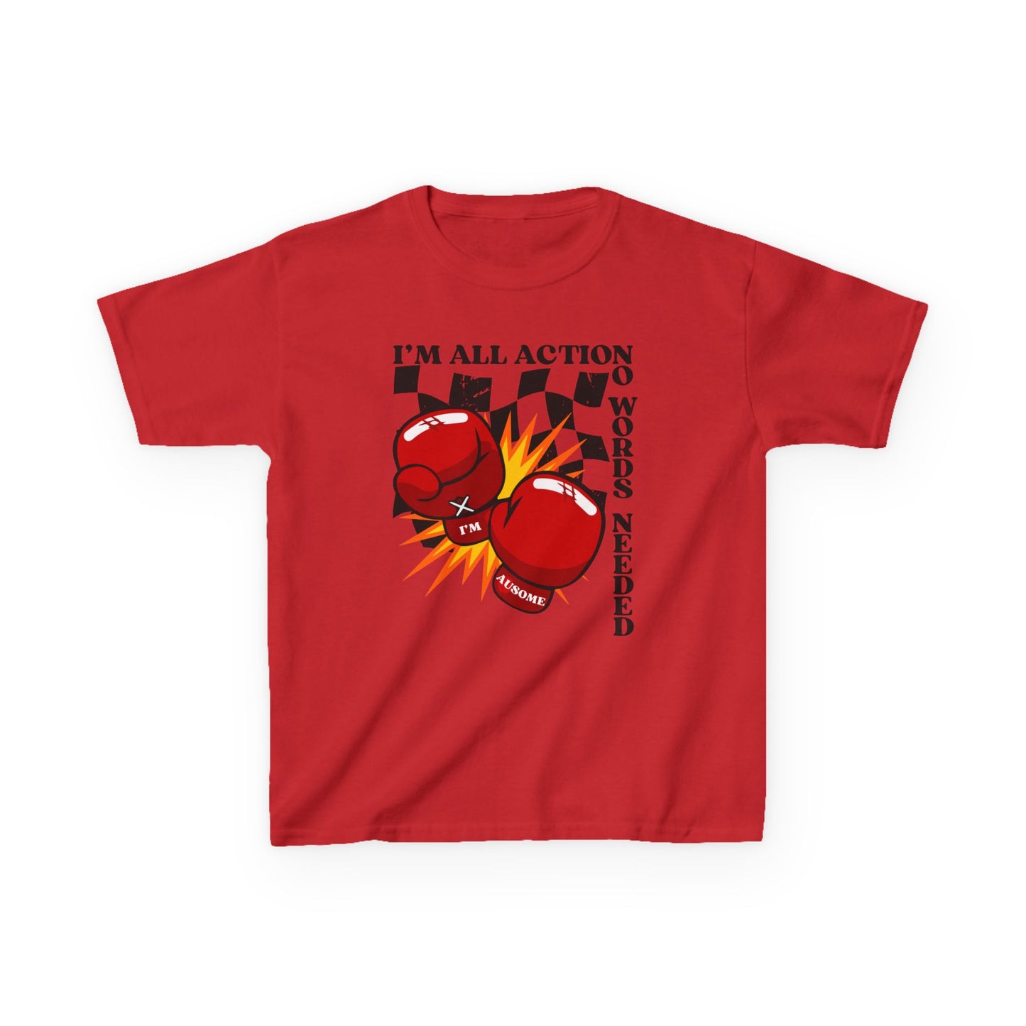 Kids Boxing Action Tee - I'm All Action, No Words Needed