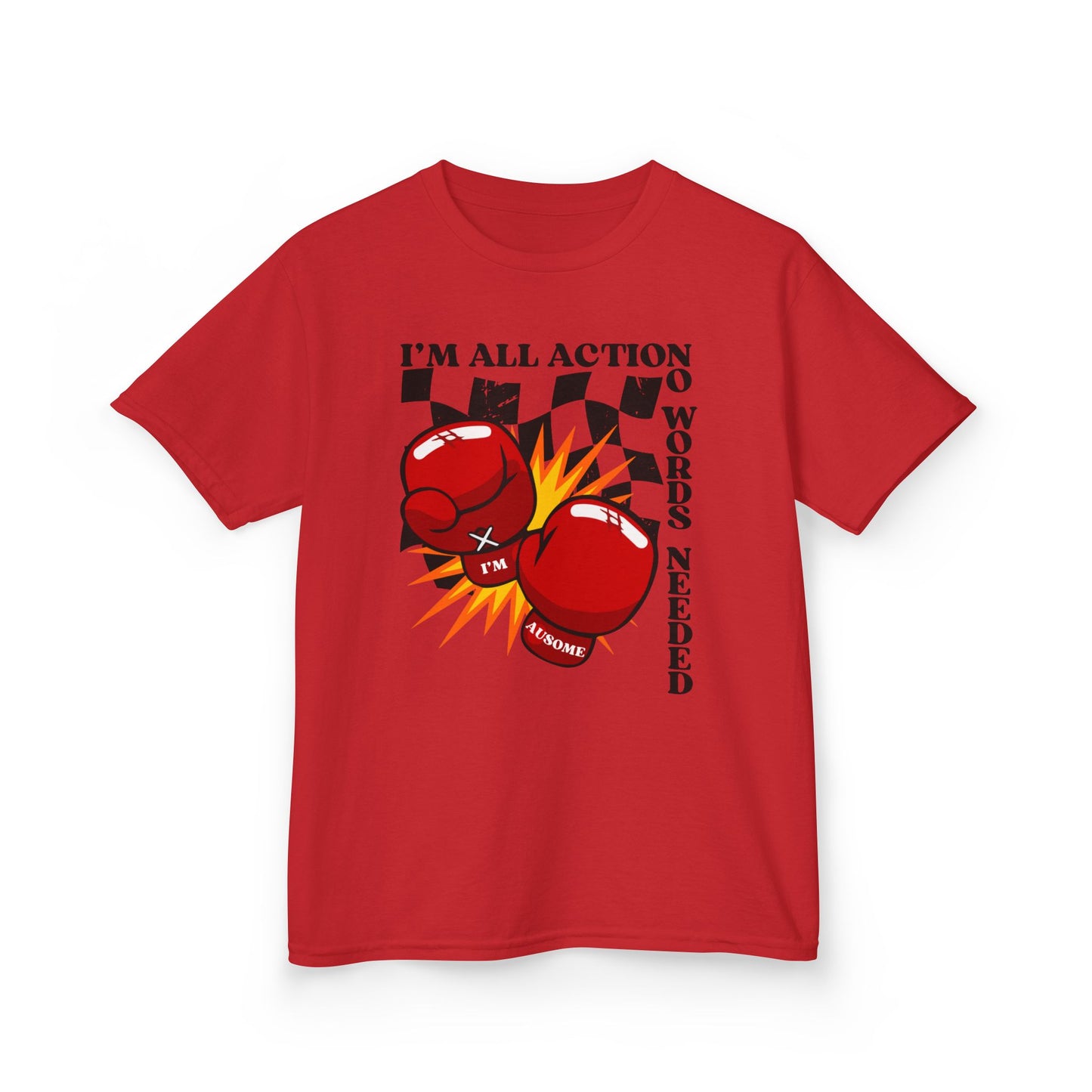 Kids Boxing Action Tee - I'm All Action, No Words Needed