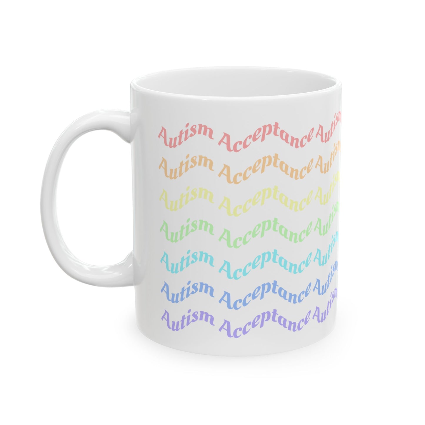 Rainbow Autism Acceptance Ceramic Mug - 11oz & 15oz