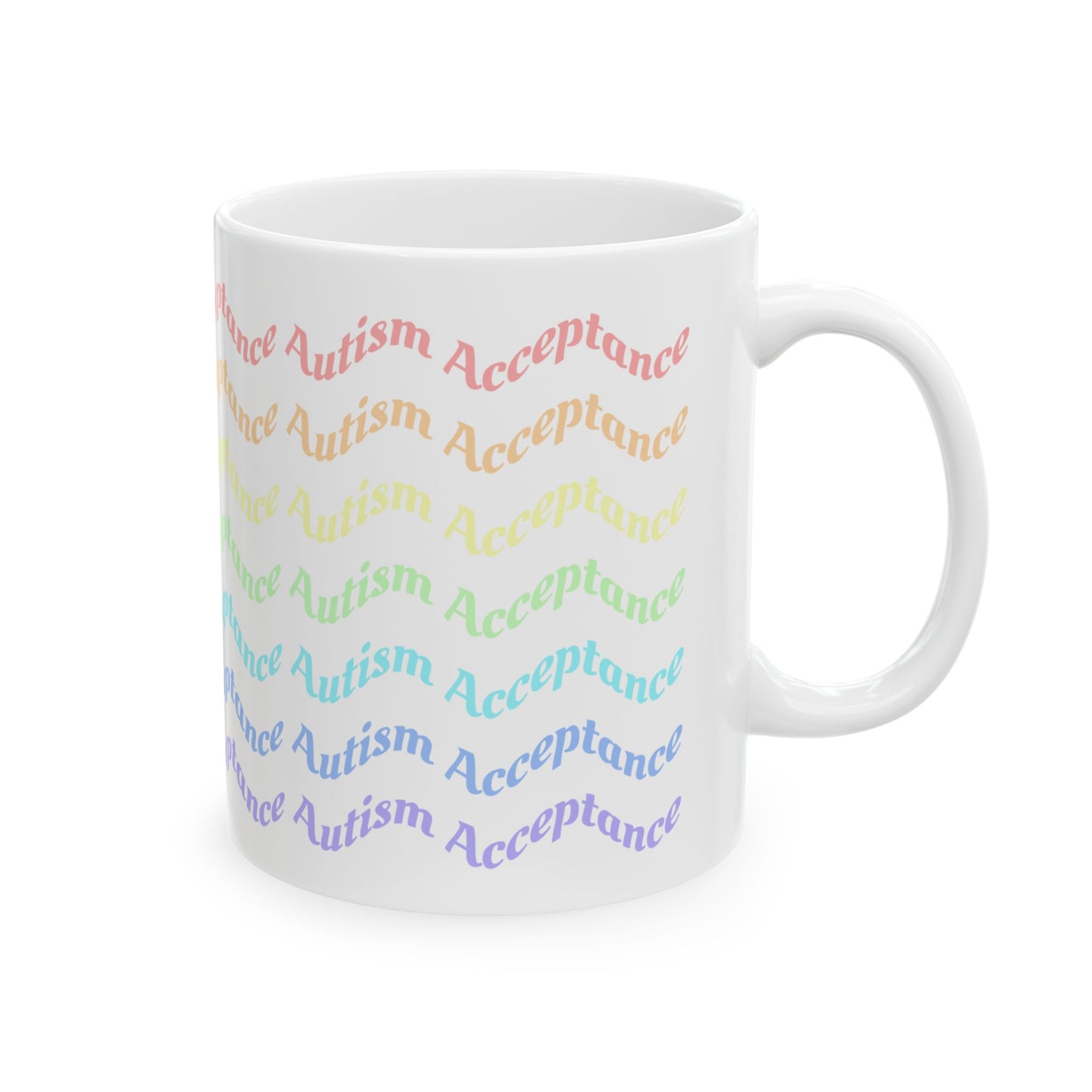 Rainbow Autism Acceptance Ceramic Mug - 11oz & 15oz